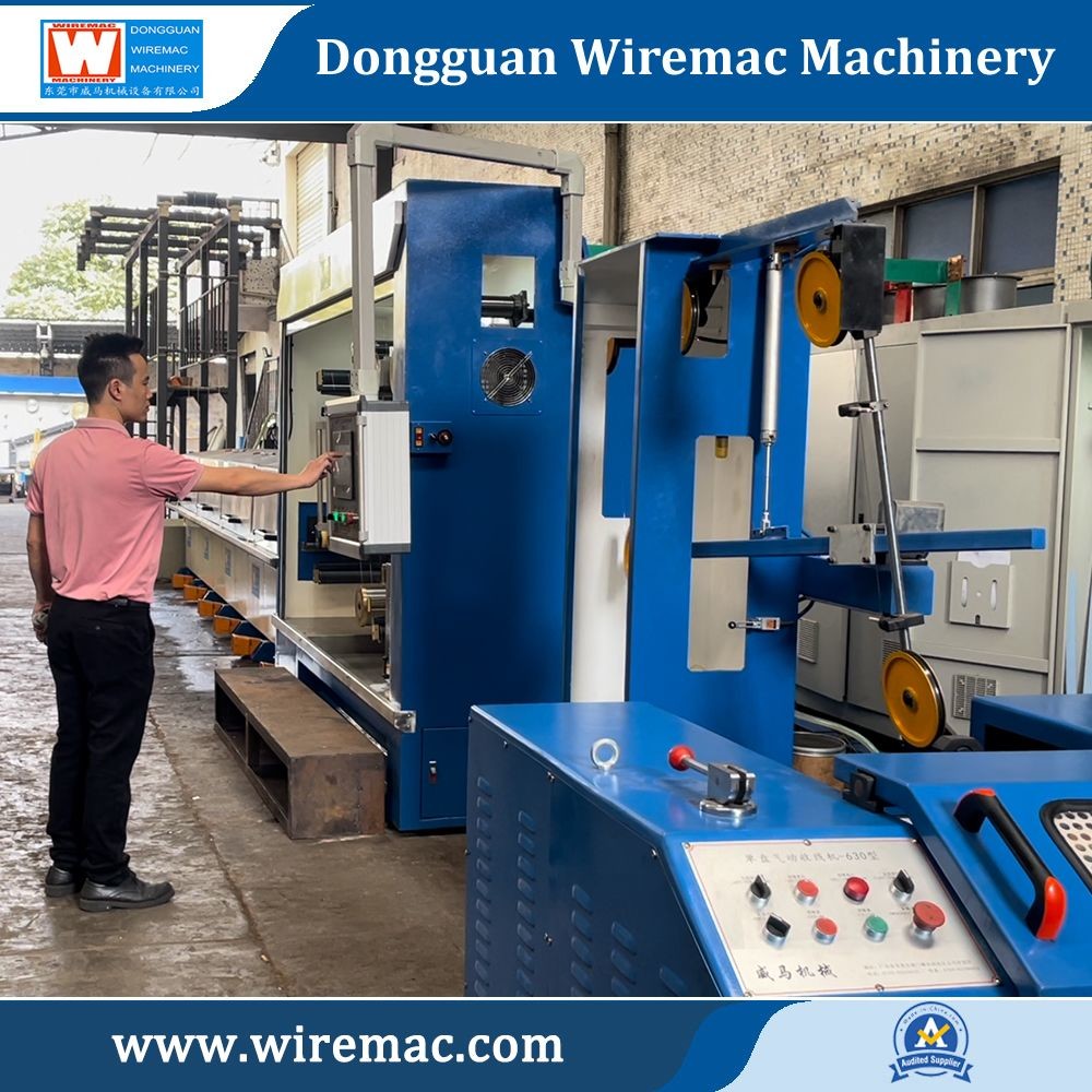 Lubrication Type 24D Multi Wire Drawing Machine With PLC Control