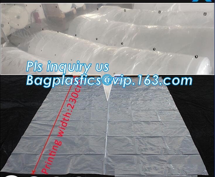 Customized Square Bottom or Side Guesst Plastic Protective Pallet Covers, 4 Mil Dust proof Clear Pallet Covers, BAGPLAST