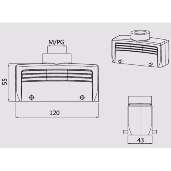 24Pin Hot Runner Connector Hood 4lever Top entryH24B-TO-4B-PG21 |Hot Runner Components manufacturer