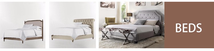 wholesale good quality linen fabric round household wooden storage ottoman bench