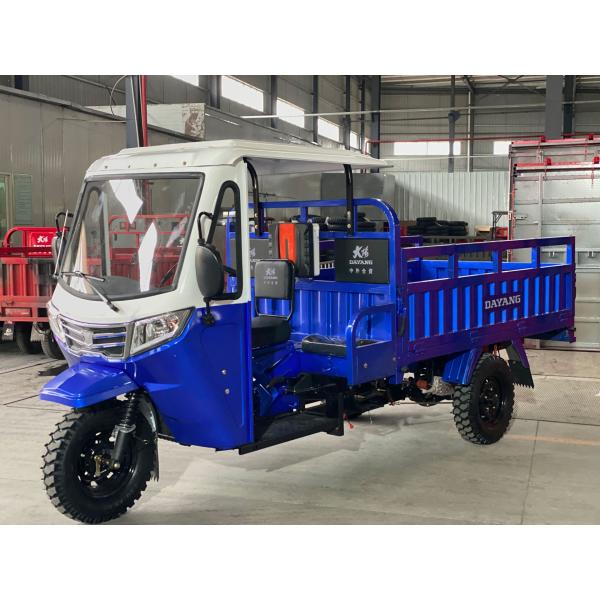 5.0-12 Tire Size DAYANG Heavy Duty Petrol Cargo Cabin Motor Tricycle for Global Market