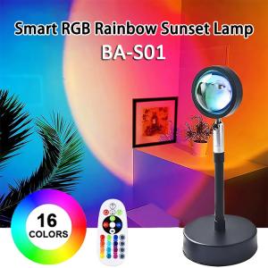China USB Aluminium LED Holiday Lights Colorful Smart RGB Rainbow Sunset Lamp wholesale