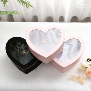 China Custom Heart-Shaped Transparent Window Flower Box With Your Own Logo Personalized Box wholesale