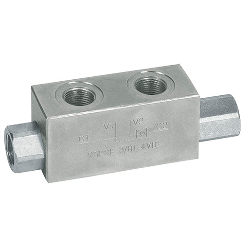 Hydraulic Double Pilot Operated Check Valve Two Cartridge Design