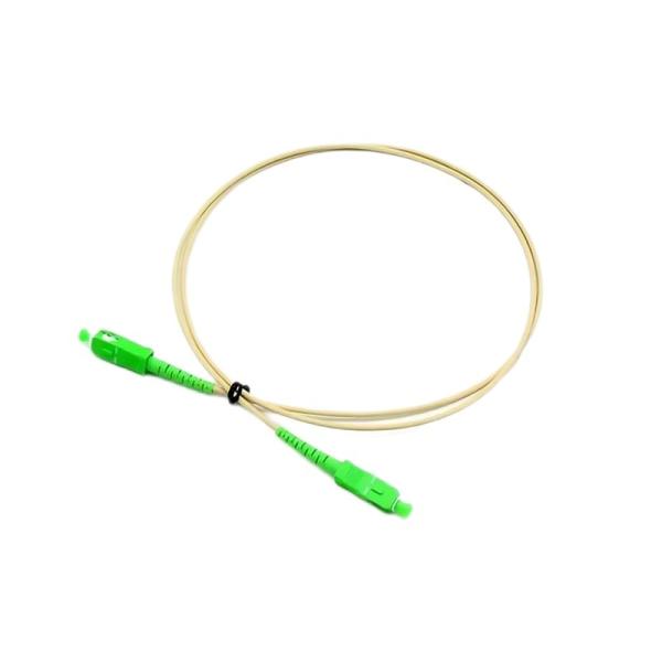 FTTH Optical Fiber Patch Cord Simplex SC To SC G657A2 Ivory Color