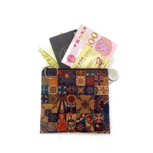 China VINTAGE TRUE WOOD PRINT CORK COIN PURSE BARK PRINT COIN BAG KEY SMALL SQUARE BAG CASUAL NOSTALGIA CLUTCH BAG wholesale