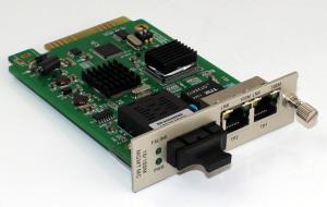 2 Port 10 / 100 Base-TX To 1 FX Media Converter, 1600 Byte Super Data Packet