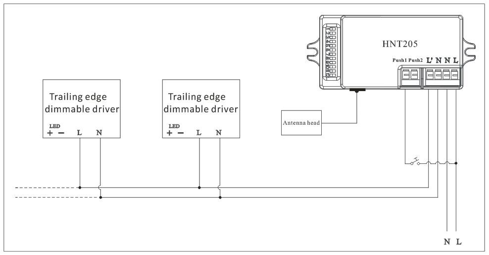AC LED / AC Halogen Lamp Microwave Motion Sensor Switch Special For Trailing Edge Technology