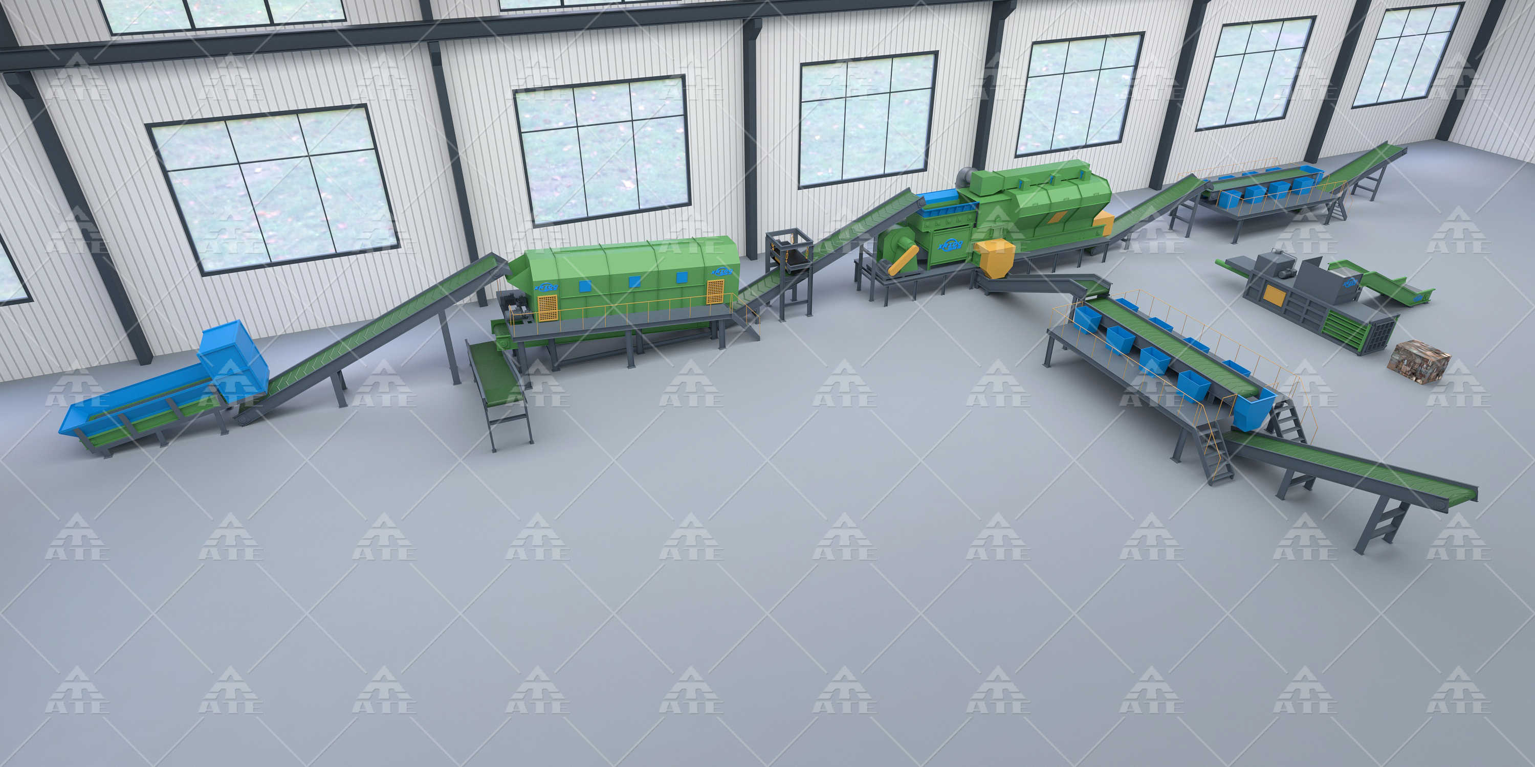 Automatic Waste Sorting Msw Trommel Screen Drum Self Cleaning Municipal Waste Sorting Machine