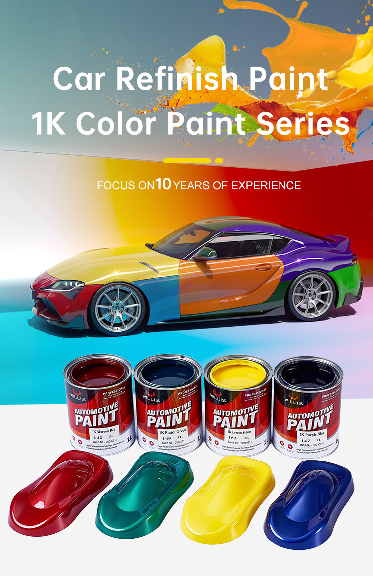 High Gloss 4L Acrylic 1k Automotive Paint Single Component Auto Refinish Paint Metallic Blue Car Paint Paint Thinner Car
