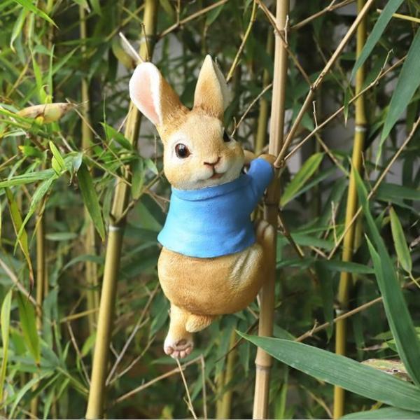 Quality Creative Garden Cartoon Rabbit Hanging Resin Garden Decoration for sale