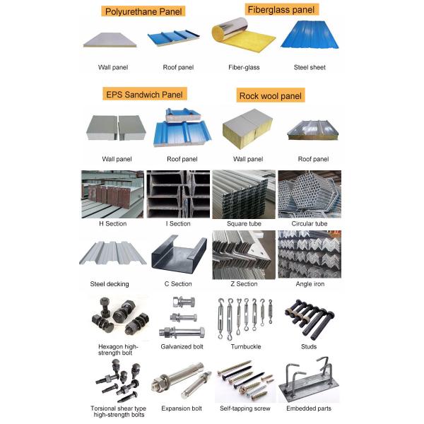 Portal Frame Aircraft Hangar Steel Buildings Light Steel Structure Building Construction