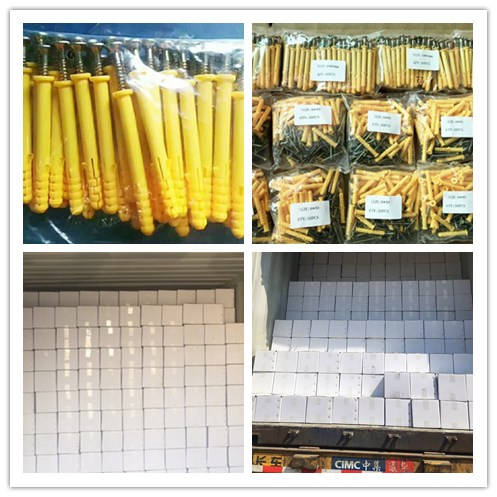 Durable Brick Screw Anchors , Countersunk Head Plastic Hollow Wall Plug