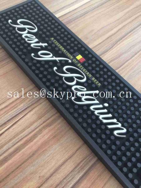 Quality PVC Anti - Skidding Absorbable Bar Mat / Neoprene Rubber Bar With Custom Printing for sale