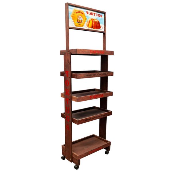 New arrival wood display stand bottle display rack for healthcare products