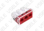 Stranded Push In Wire Connectors / 3 Wire Quick Connect Push In Terminals