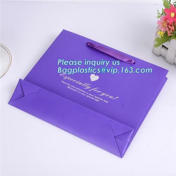 Fashion Custom Printing Luxury Gift Shopping Carrier Paper Bag With Your Own Logo Print,strong twisted handle black leat