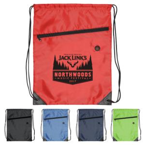 China Red Durable Printed Drawstring Bags / Promotional Drawstring Backpacks wholesale