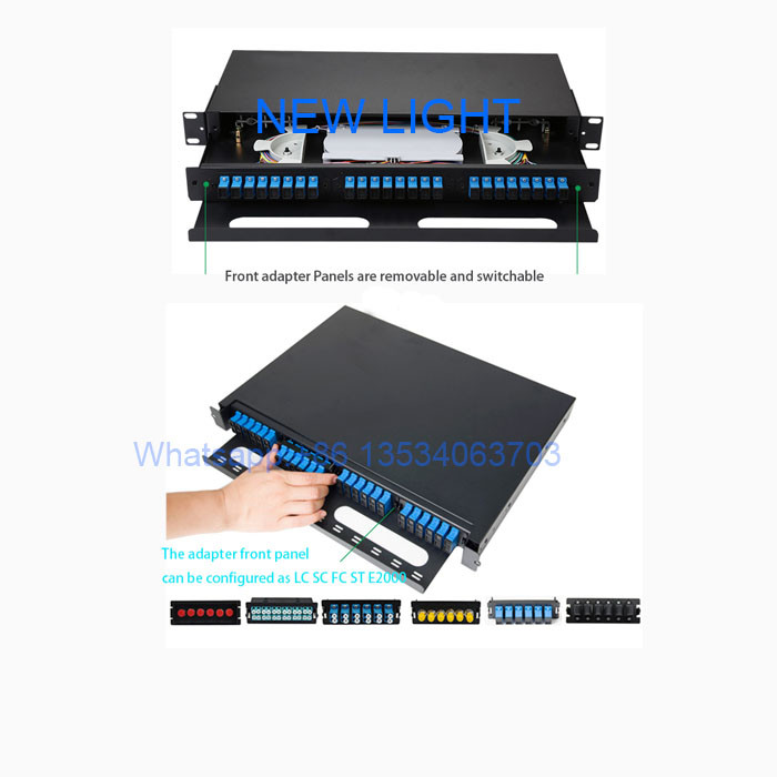 LC SC ST FC E2000 Fiber Optic Patch Panel 48 Port Fiber Patch Panel Enclosure