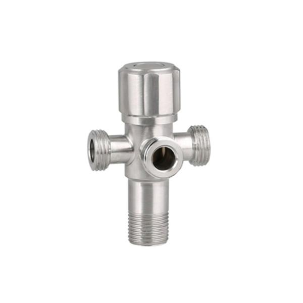 Sanitary Fitting 3 Way Angle Valve For Shower Stainless Steel
