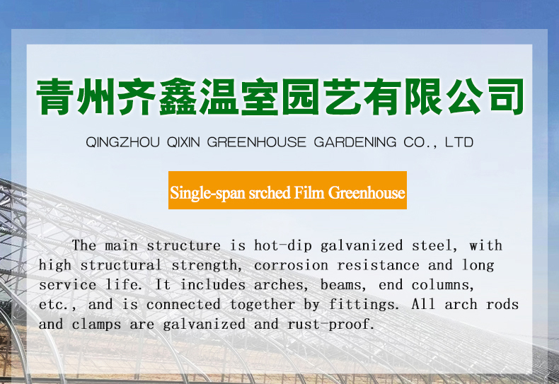 PO Single Layer Greenhouse for Agriculture Boost Agricultural Production