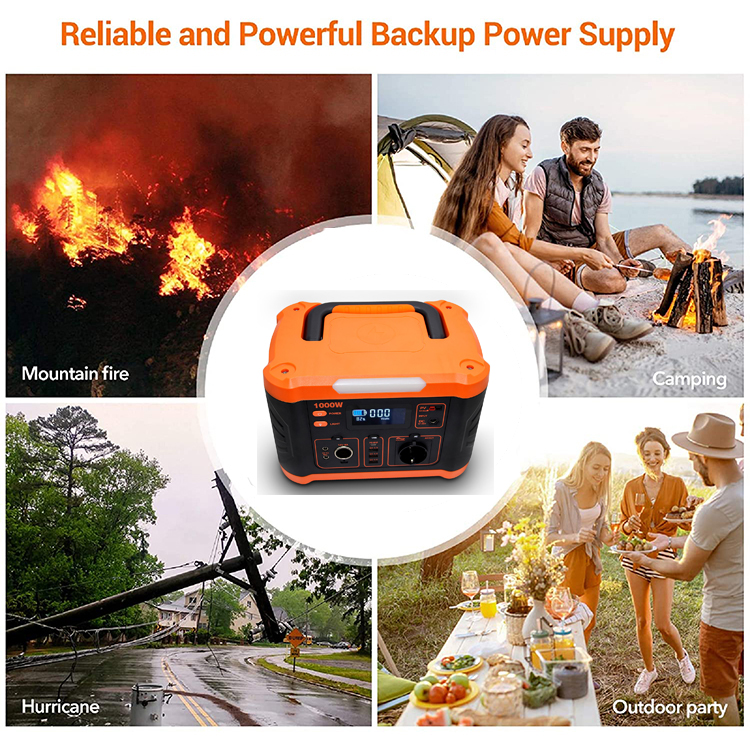 1kw Portable Power Station Portable Solar Power Supply 799.2wh Wireless Charging