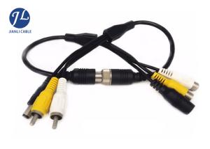Car Monitoring System BNC RCA Video Audio Cable With DC Adapter / 4 Pin Plug