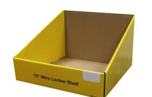 China Litho CMYK Custom Printed Display Boxes Clay Coated Paper Yellow wholesale