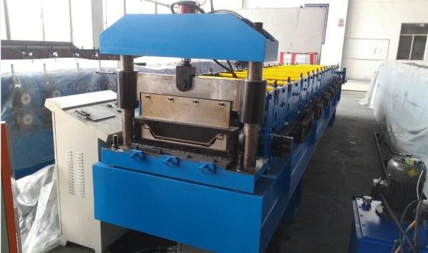 Quality Roof Panel Standing Seam Roll Forming Machine With Rib And Electrical Seaming Machine for sale