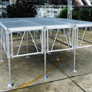China Assembly 4'x8' Adjustable Event Stage Platform with Black and Customized Design wholesale