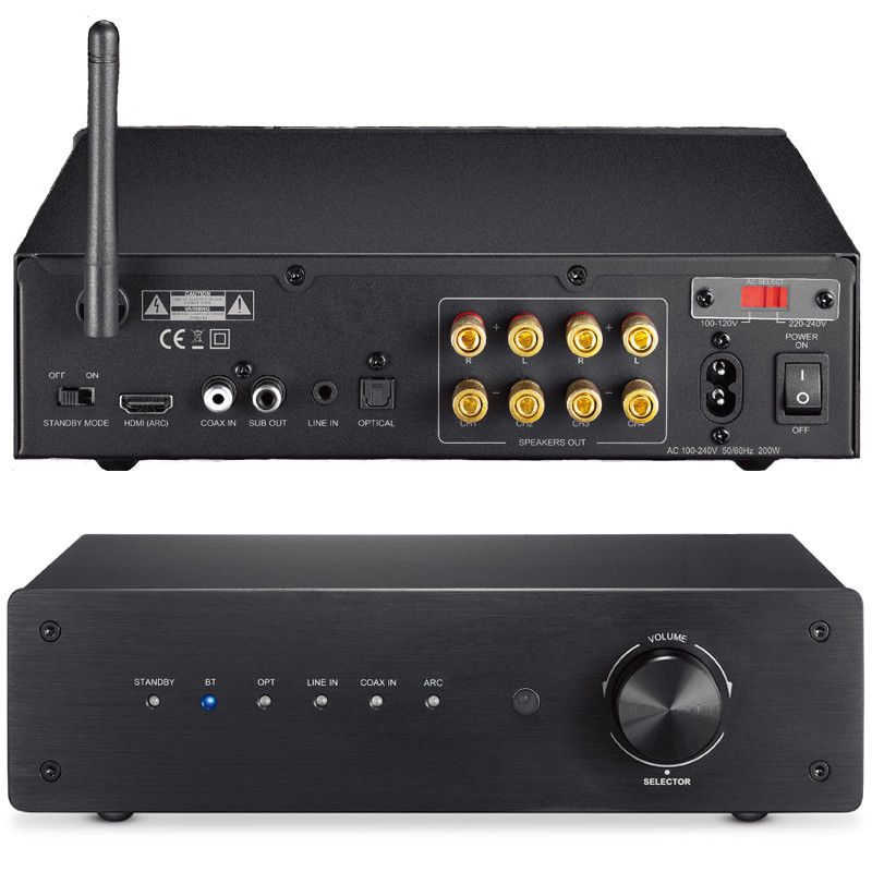 Bluetooth Stereo Wireless Audio Amplifier Hi-Fi Class D Digital Integrated Amplifier With DAC