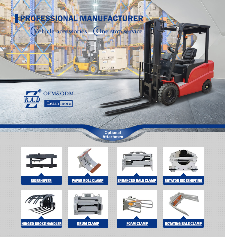 1.5 Ton 2 Ton Electric Forklift Truck 3 Meter Solid Rubber Wheels