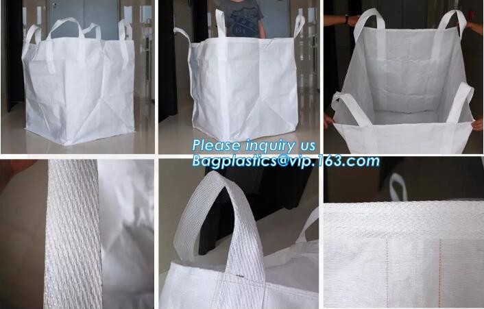 polypropylene woven plastic jumbo bag pp big bag for sand, building material, 500kg-1000kg PP Woven Jumbo Bag Big Bag wi