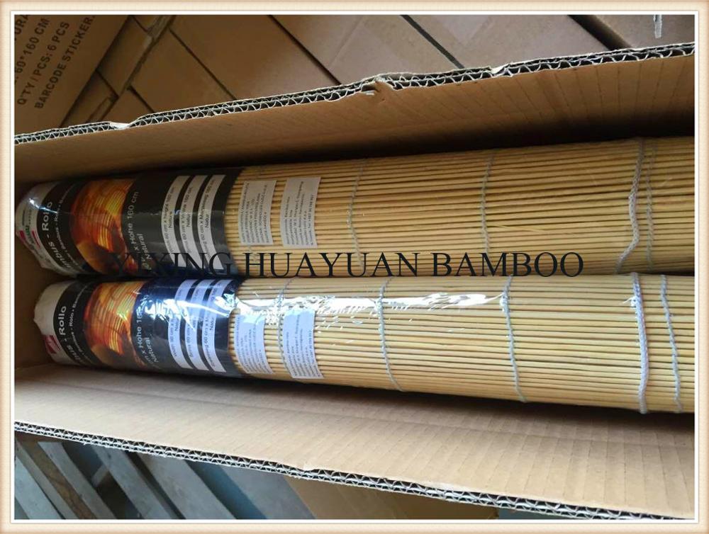 Natural Stick Bamboo Roll Up Curtains Environmental Friendly Customized Length