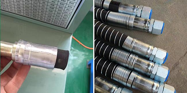 Hydraulic 3 Inch 6-76mm 4 Layers Hose Big Size Industrial Braided Hose Crimping Machine 3kw Compact Structure
