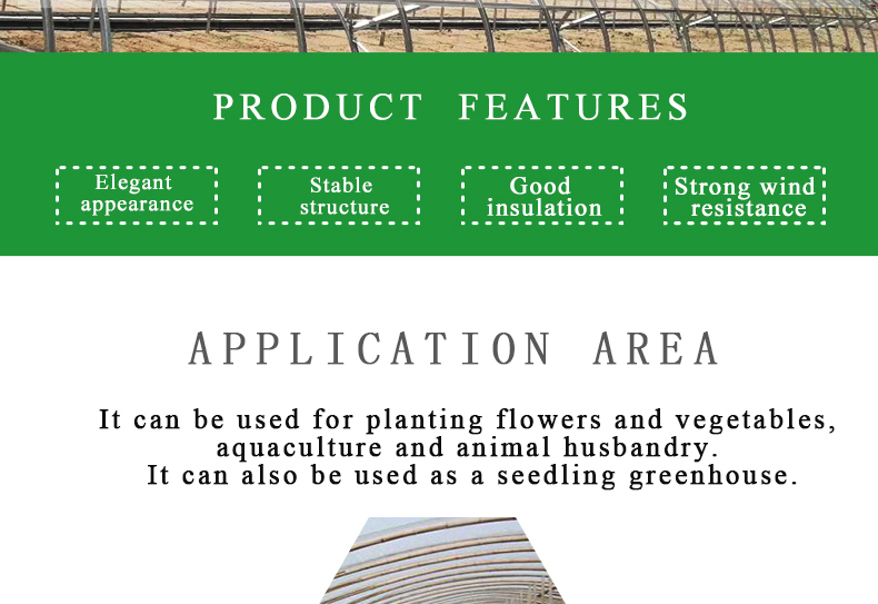 PO Single Layer Greenhouse for Agriculture Boost Agricultural Production