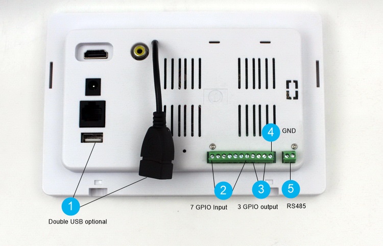 7" Wall Mount Building Automation Android OS Tablet With POE RS232 LED Light