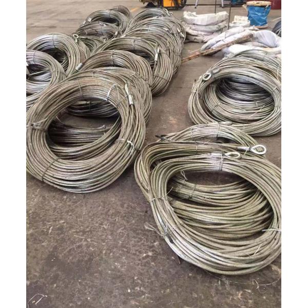 Include Looping Cable Gripper Customized Heavy Duty Steel Wire Rope With Double Hook For Hanging