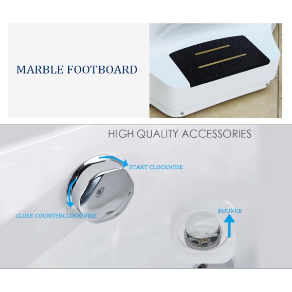 Freestanding 60 Inch Air Jet Bathtubs Whirlpool 1560x800mm Radio Function