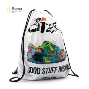 PP Plastic Drawstring Backpack Bag