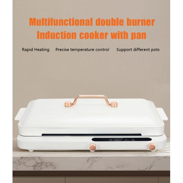 Convenient Touchpad Operation 2 Burners Induction Heating Plate Cooker for Everyday