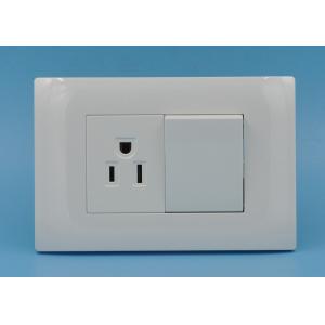 China 2 Gang 1 Way Light Switches And Plug Sockets , Residential Electrical Switches wholesale