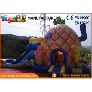 China PVC Tarpaulin Inflatable Combo Games Inflatable Spongebob Bouncer With Slide wholesale