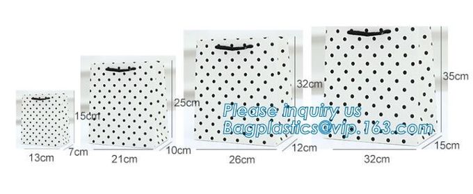 Custom paper bag with handle coated white paper bag printing pattern flower carrier bag,Flower carrier paper bags with d