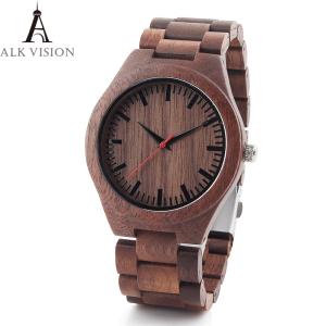 China Natural Black Wood Watch Men Business Luxury Stop Watch Quartz Movement Wood Watches Luxury Gift Full Wooden Watches wholesale