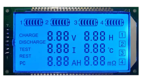Custom 7 Segment LCD Display Module HT1621 TN Positive Blue Backlight