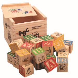 27pcs Wooden Alphabet Blocks Letter Blocks Printed With Number
