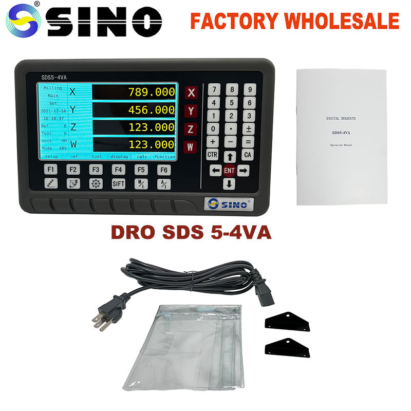 4 Axis LCD DRO Readout System Measuring SINO SDS 5-4VA For Milling Lathe Machine Tools