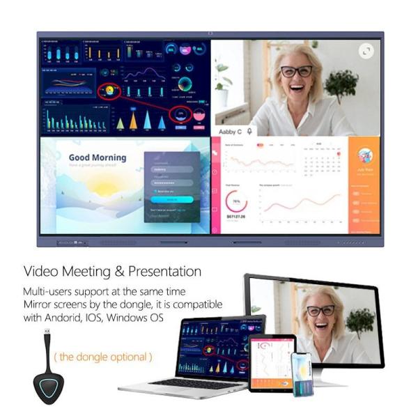 UHD Smart Interactive Flat Panel Touchscreen Clever Multitouch Type C