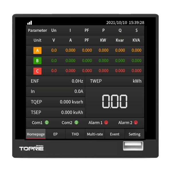 Multifunction Three Phase Power Meter Network Monitoring Energy Management CE Certificated
